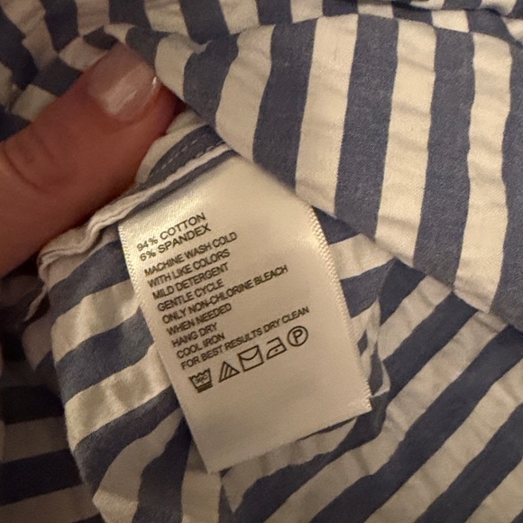 2 PIECE SET: Tommy Bahama Navy and White Striped Set - Picture 4 of 4